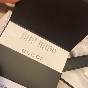 Authentic Black leather Gucci belt. Full set box dust bag receipt